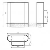  Applique LED U 8,5W en alumini 
