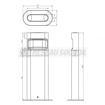  Borne LED B 8,5W 40 centim�tre 