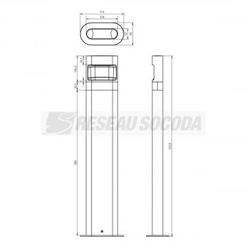  Borne LED B plus 8,5W + d�tect 