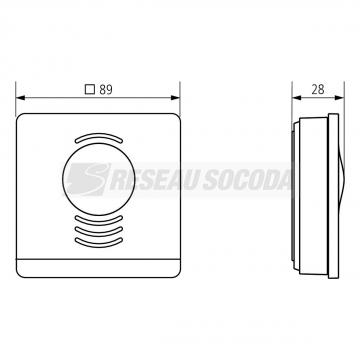  Thermostat d'ambiance 2 fils. 