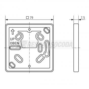  Adaptateur encastr� 79 X 79 mm 