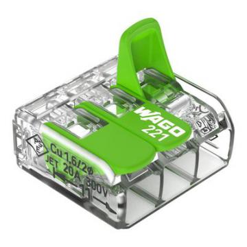  Borne WAGO 221 Green 3x4mm� � 